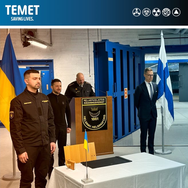 Temet presented Finnish civil defense expertise to President Zelenskyy